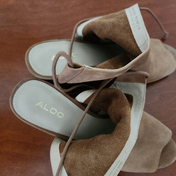 Women's Aldo Tan Suede High Heel Shoes - Picture 10 of 12